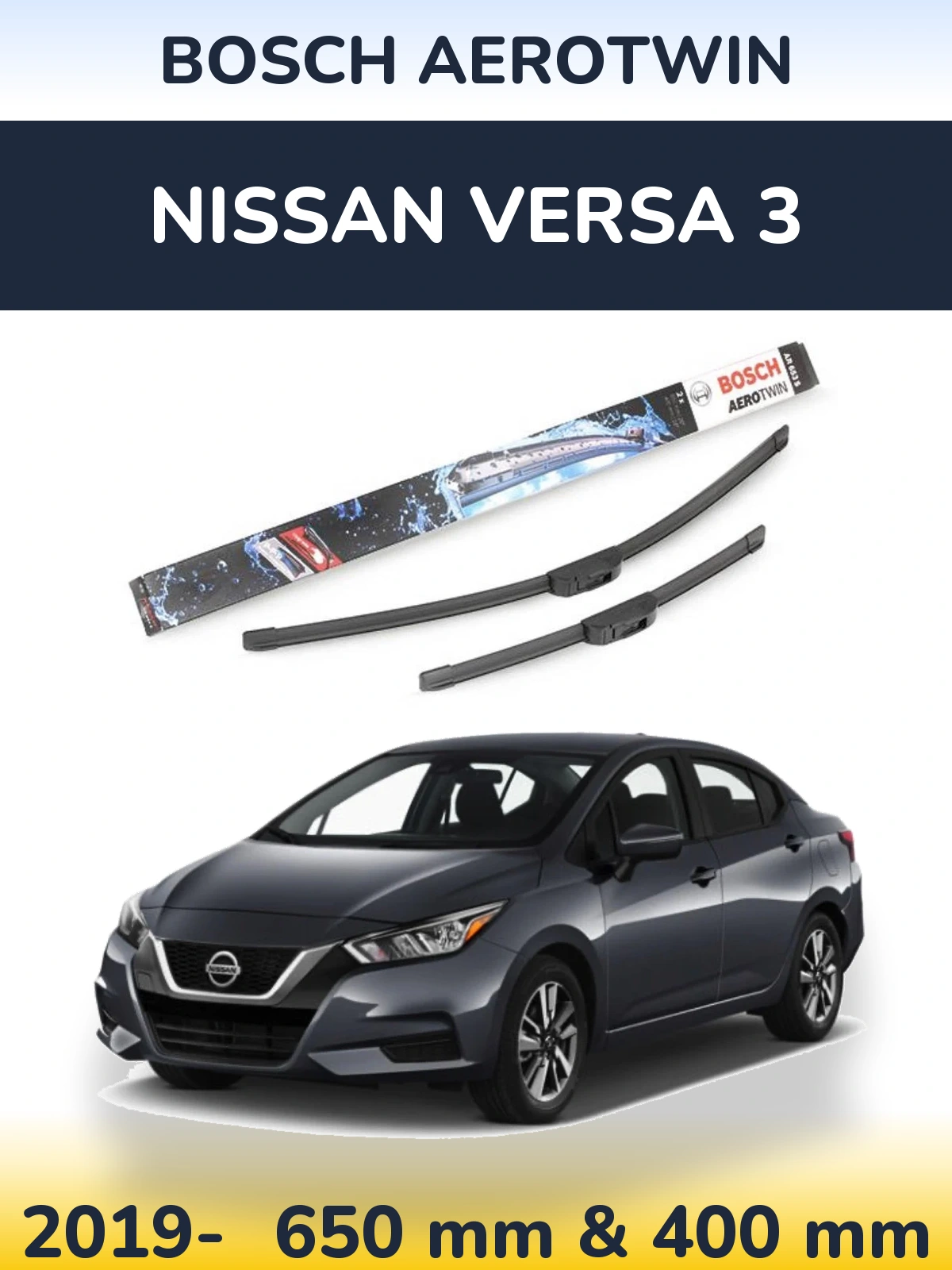 Torkarblad BOSCH AeroTwin för Nissan Versa 3