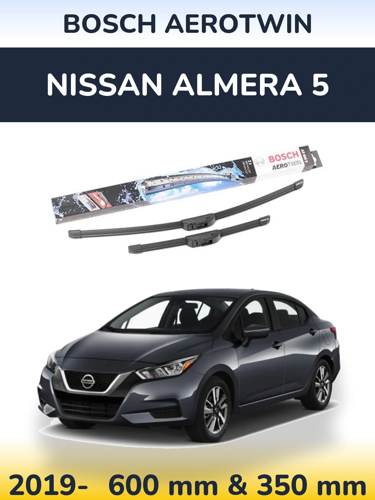 Torkarblad BOSCH AeroTwin för Nissan Almera 5