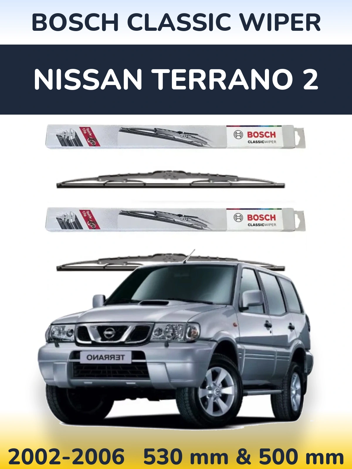 Torkarblad BOSCH Classic Wiper för Nissan Terrano 2