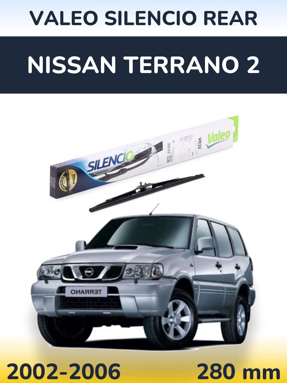 Torkarblad Valeo Silencio Rear för Nissan Terrano 2
