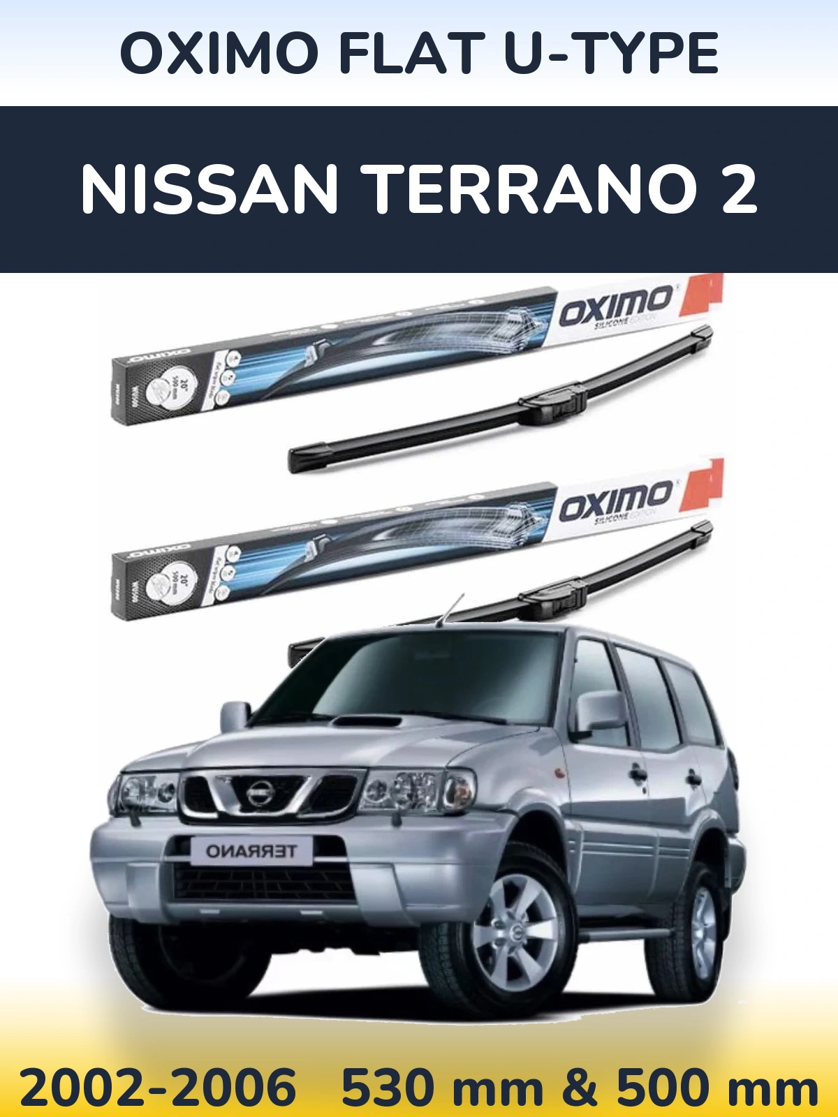 Torkarblad Oximo Flat U-type för Nissan Terrano 2