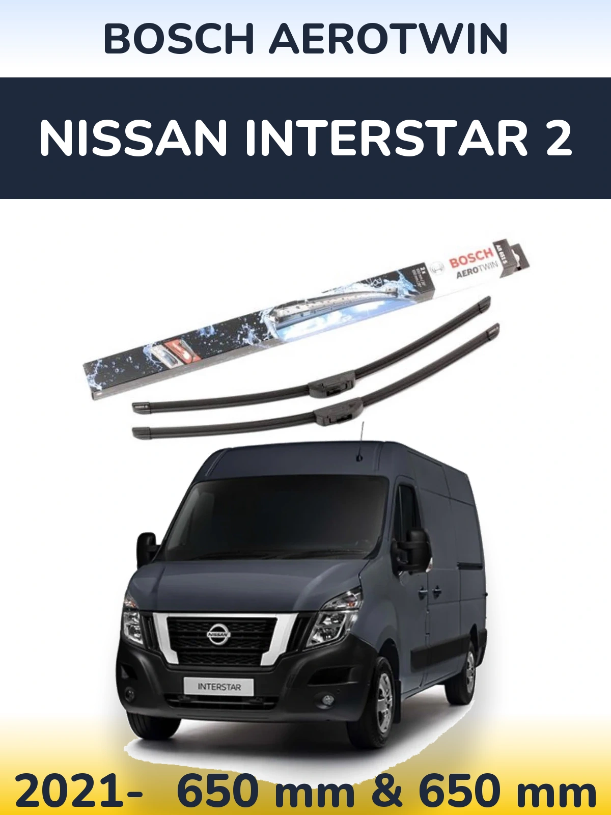 Torkarblad BOSCH AeroTwin för Nissan Interstar 2