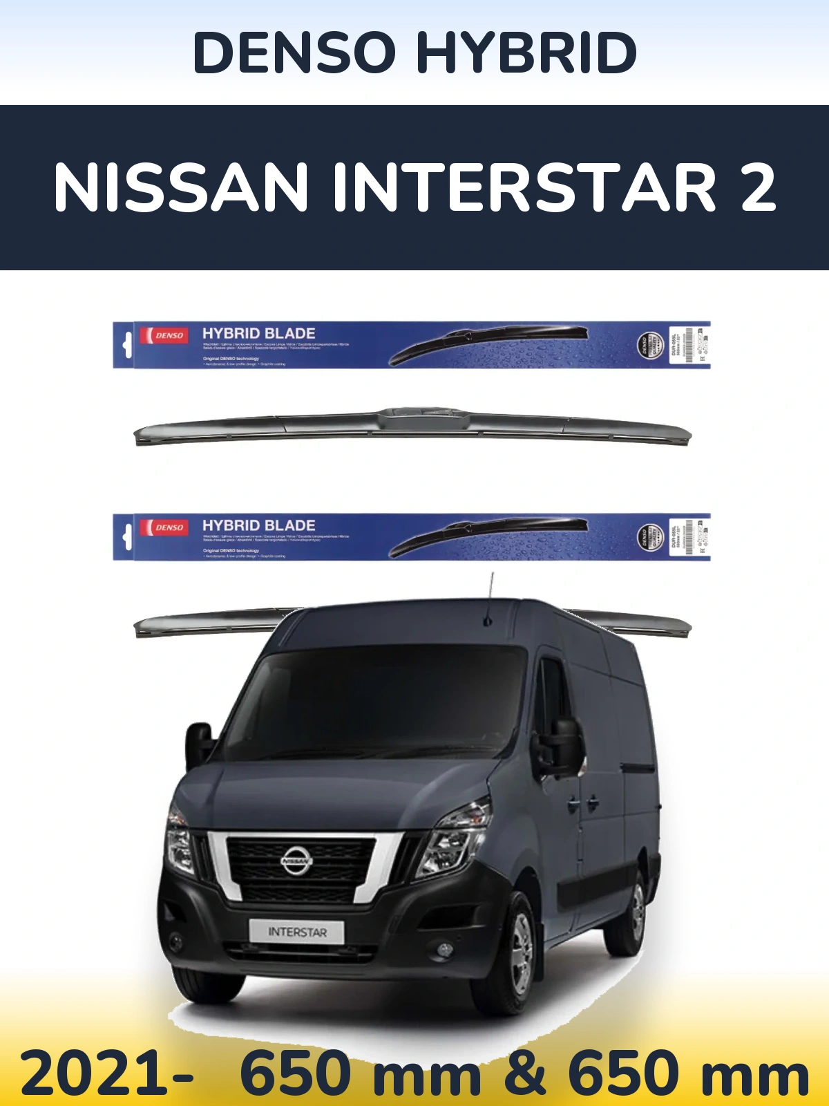 Torkarblad Denso Hybrid för Nissan Interstar 2