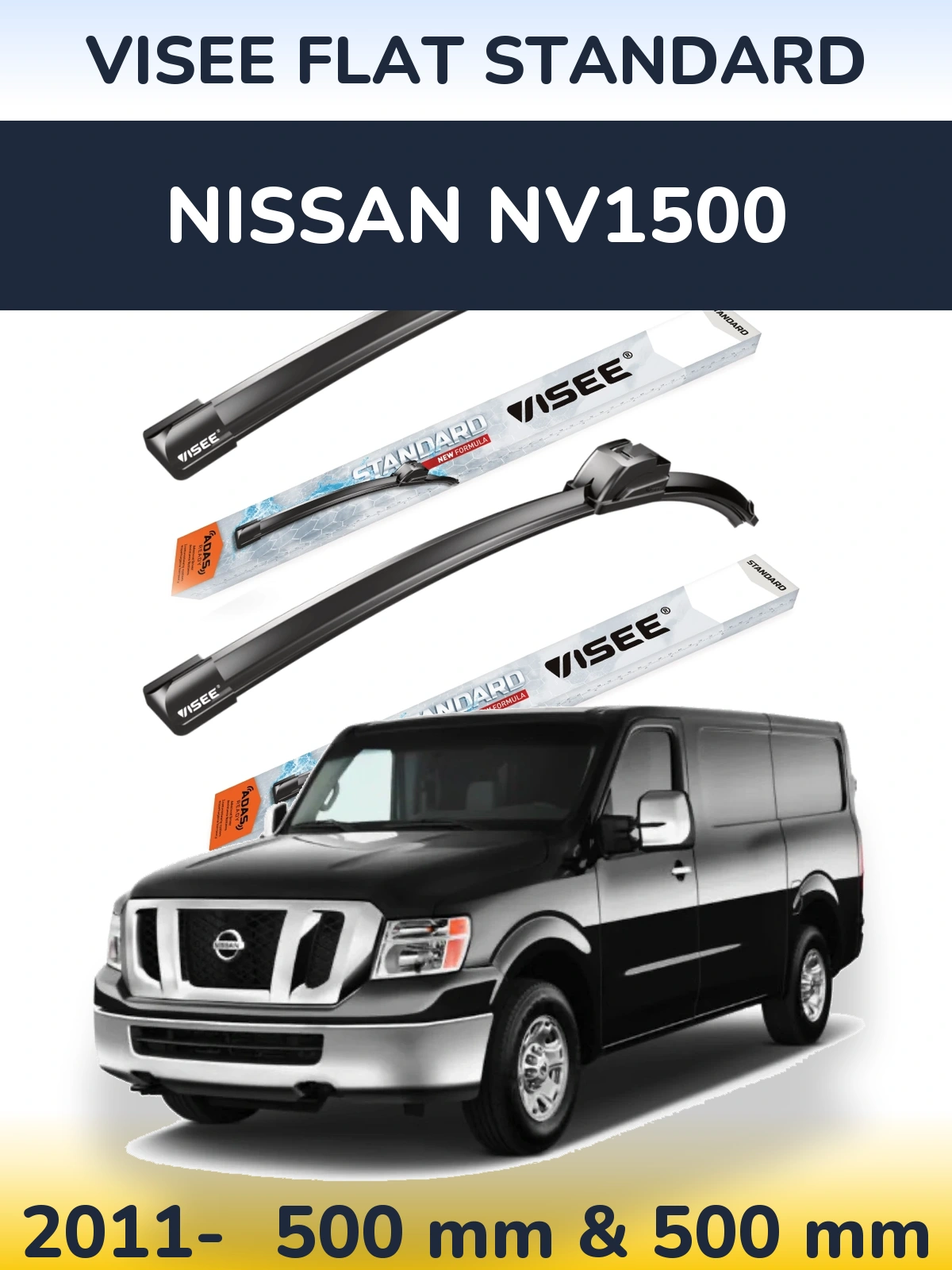 Torkarblad VISEE FLAT STANDARD för Nissan NV1500