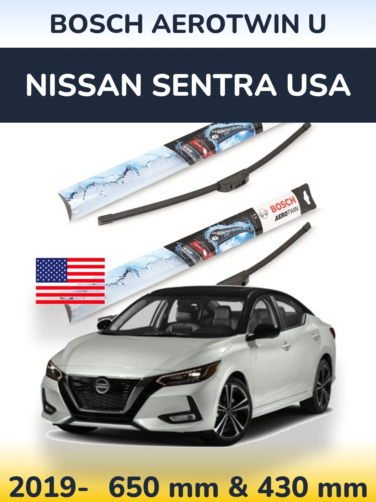 Torkarblad BOSCH AeroTwin U för Nissan Sentra USA
