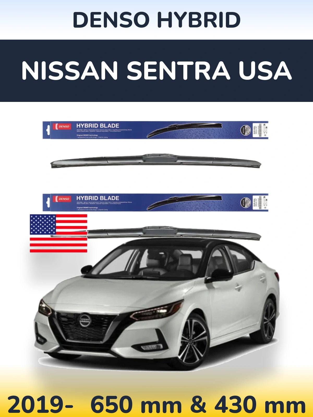 Torkarblad Denso Hybrid för Nissan Sentra USA