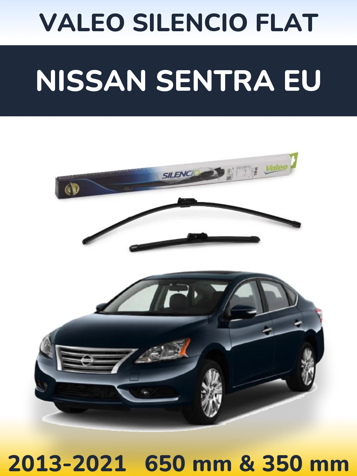 Torkarblad Valeo Silencio Flat för Nissan Sentra EU