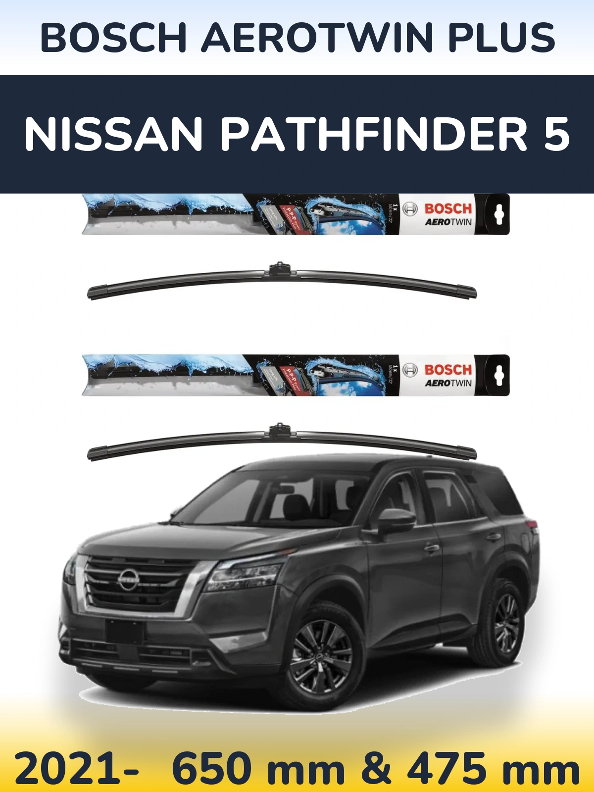 Torkarblad BOSCH AeroTwin Plus för Nissan Pathfinder 5