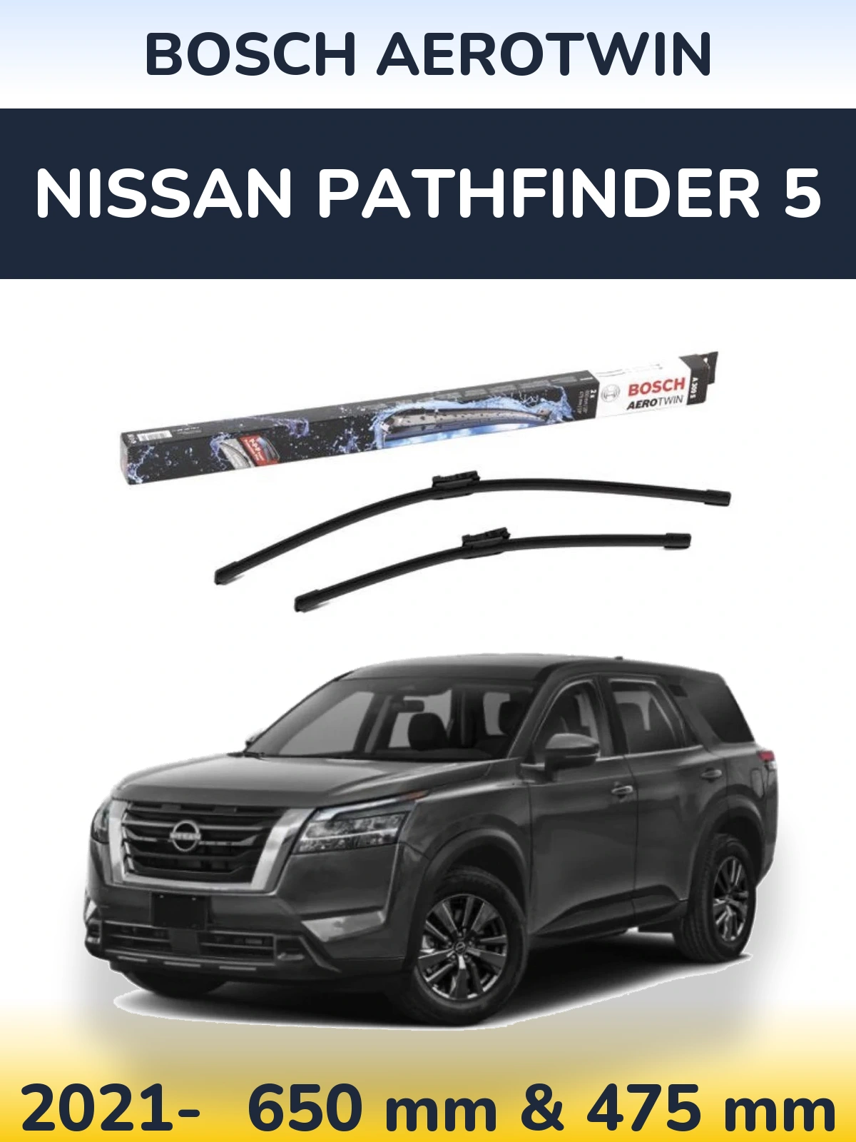 Torkarblad BOSCH AeroTwin för Nissan Pathfinder 5
