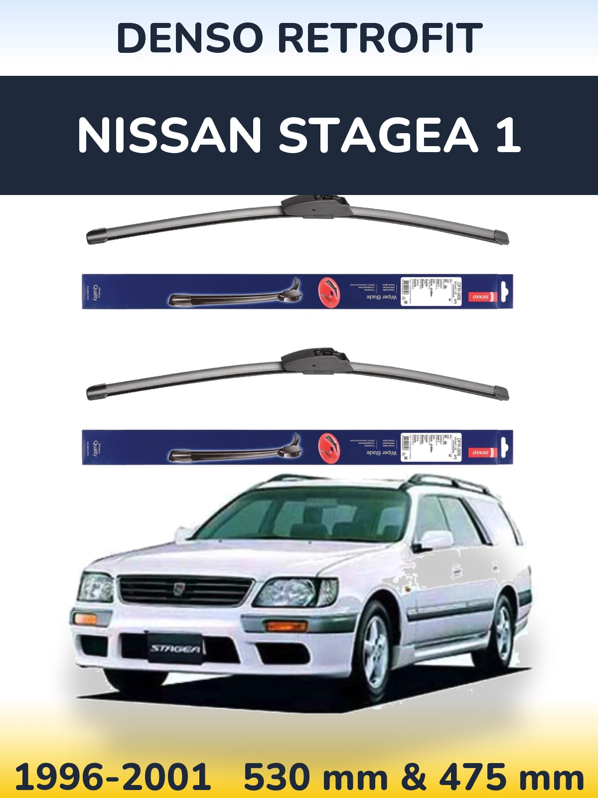 Torkarblad Denso Retrofit för Nissan Stagea 1