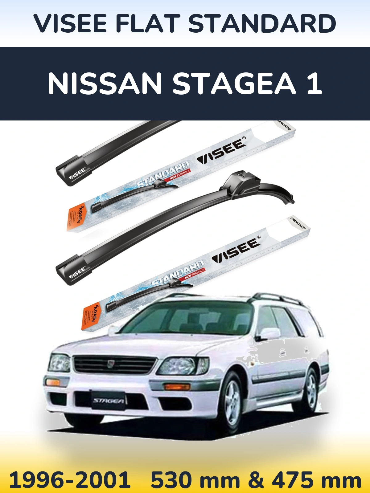 Torkarblad VISEE FLAT STANDARD för Nissan Stagea 1