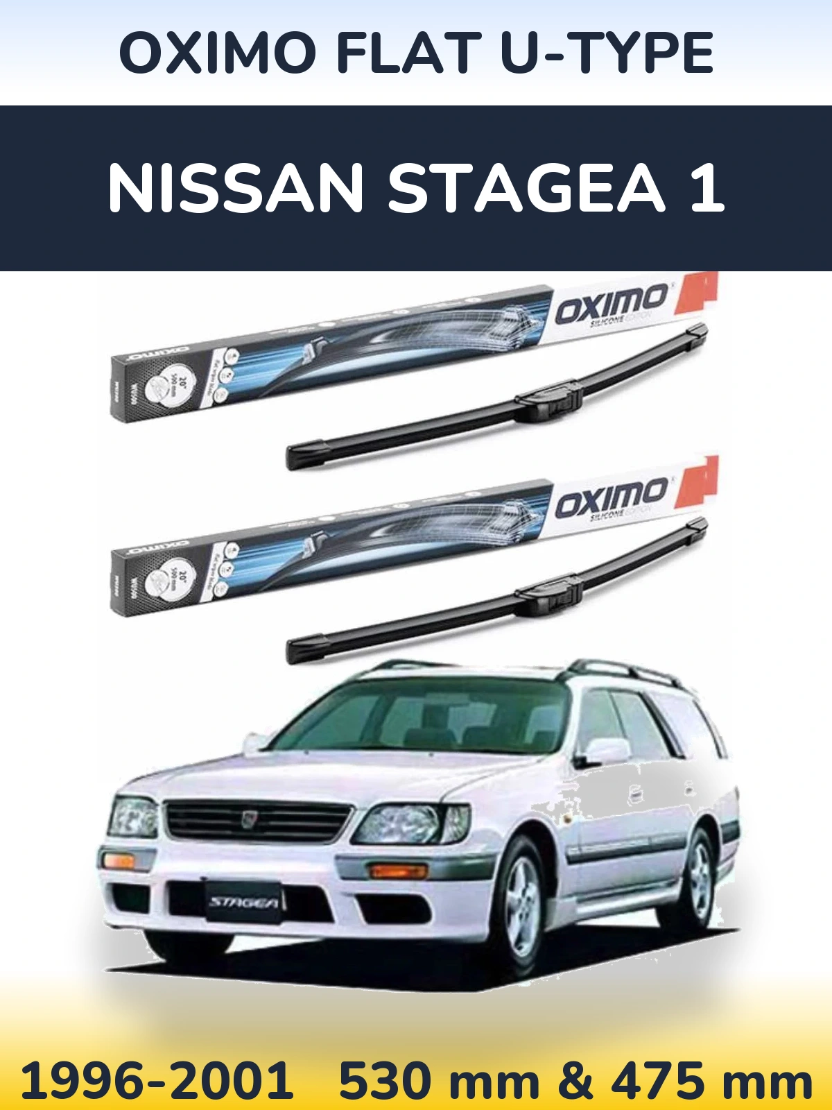 Torkarblad Oximo Flat U-type för Nissan Stagea 1