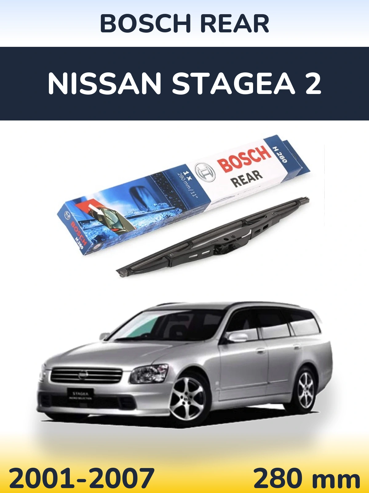 Torkarblad BOSCH Rear för Nissan Stagea 2