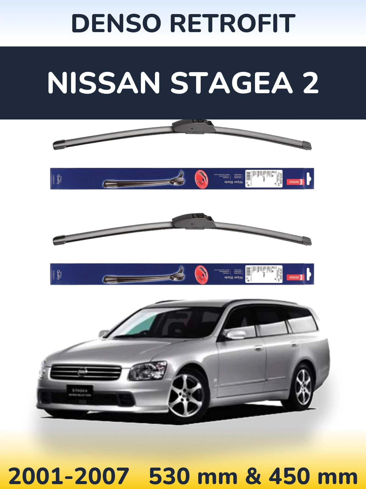 Torkarblad Denso Retrofit för Nissan Stagea 2
