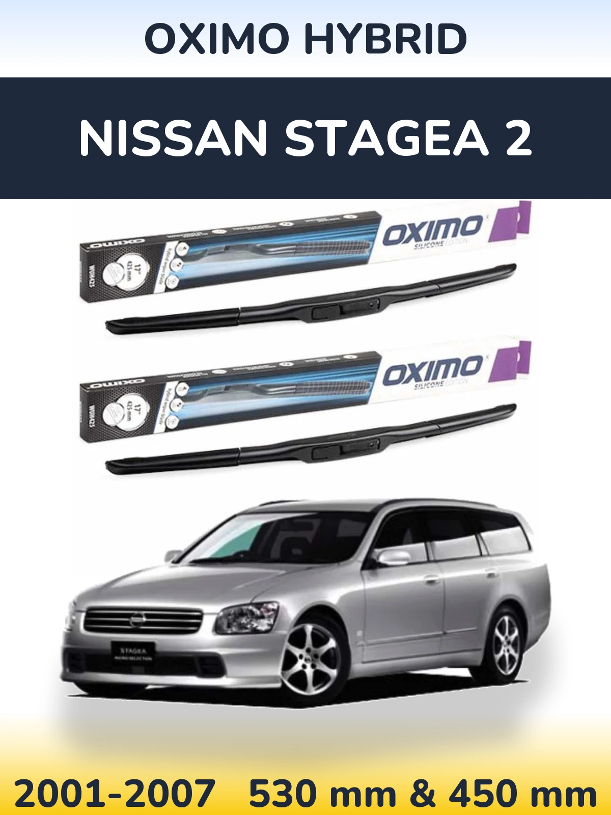 Torkarblad Oximo Hybrid för Nissan Stagea 2
