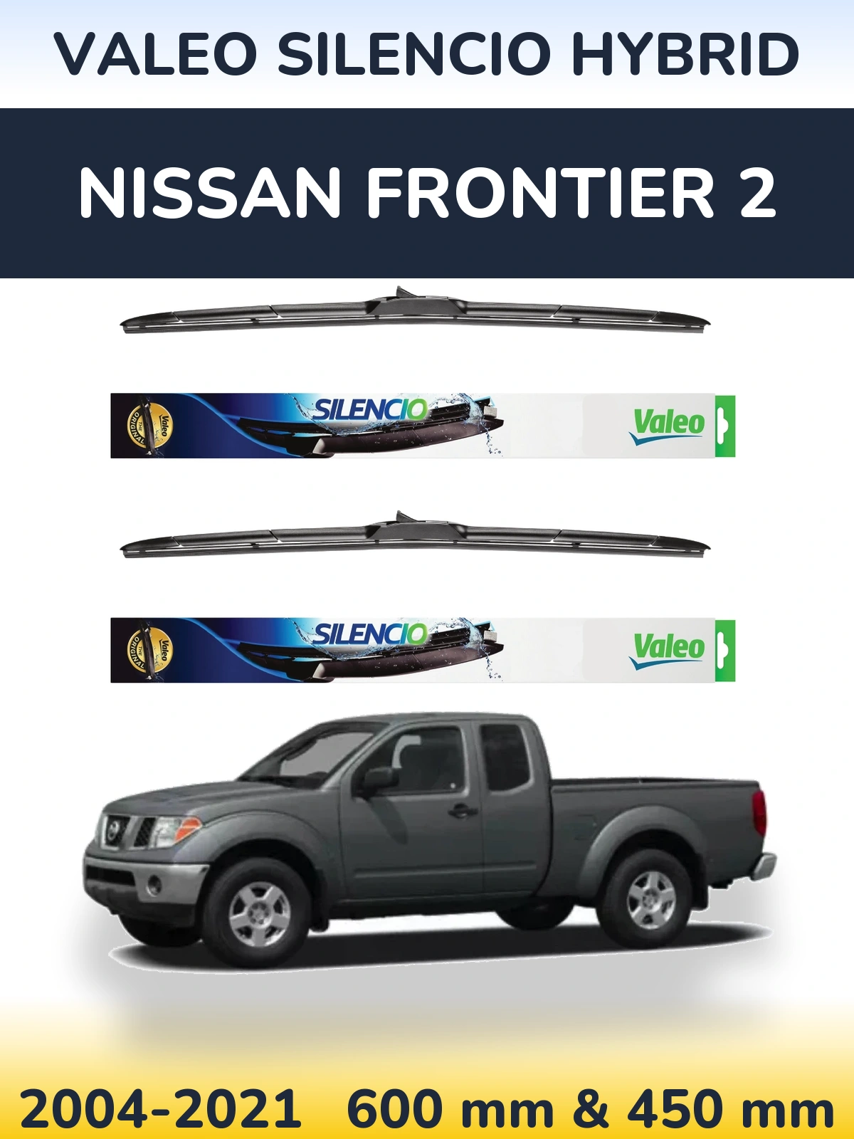 Torkarblad Valeo Silencio Hybrid för Nissan Frontier 2