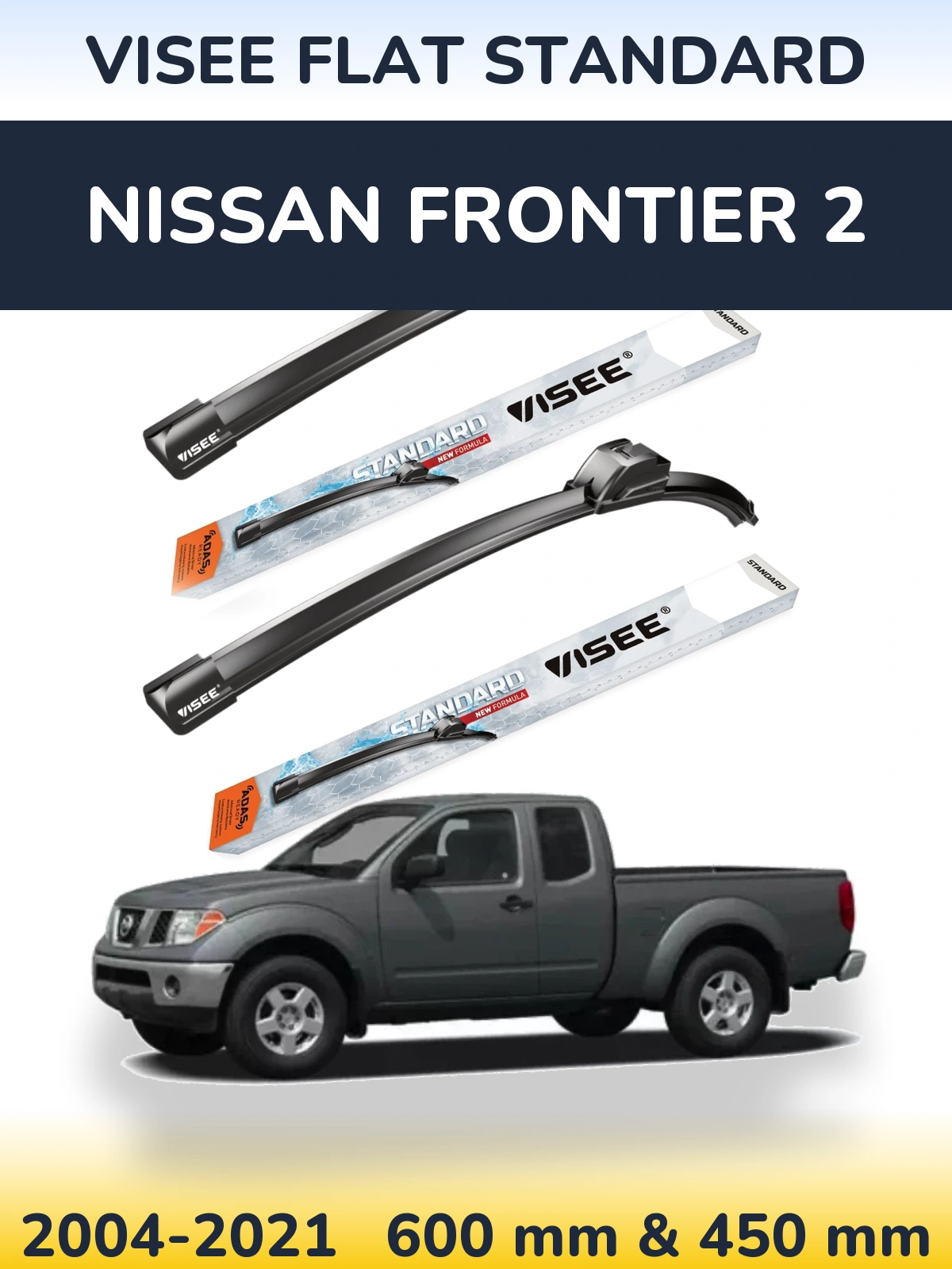 Torkarblad VISEE FLAT STANDARD för Nissan Frontier 2