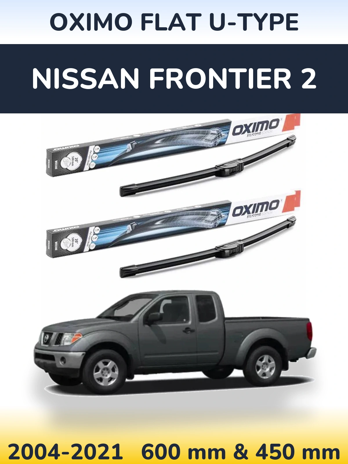 Torkarblad Oximo Flat U-type för Nissan Frontier 2
