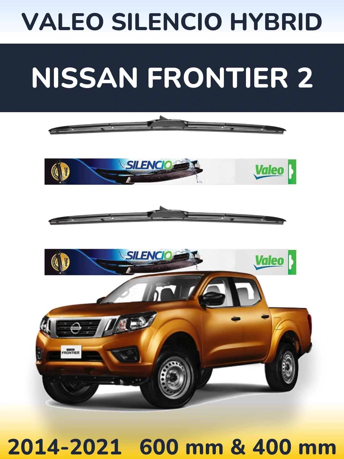 Torkarblad Valeo Silencio Hybrid för Nissan Frontier 2