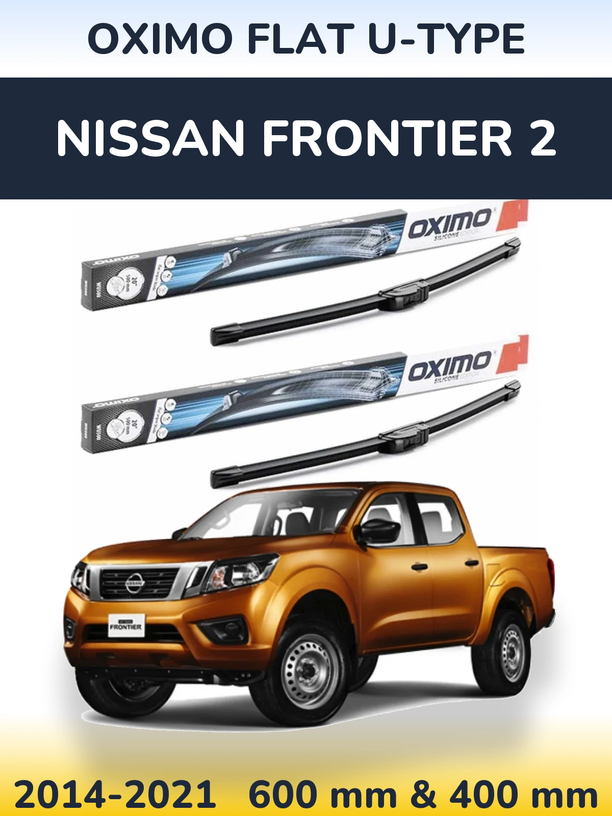 Torkarblad Oximo Flat U-type för Nissan Frontier 2