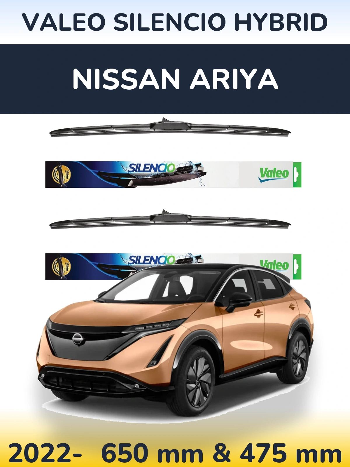 Torkarblad Valeo Silencio Hybrid för Nissan Ariya