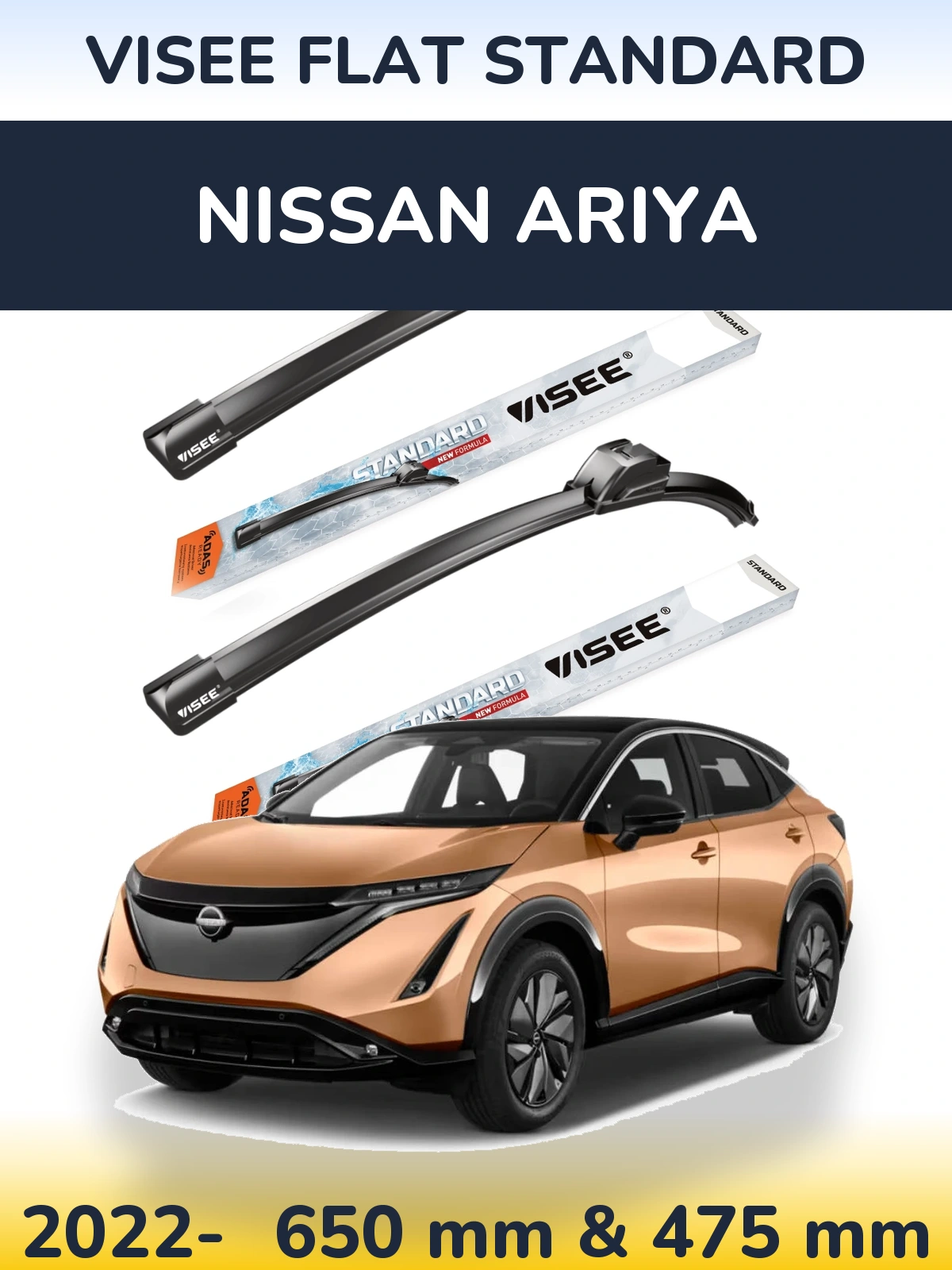 Torkarblad VISEE FLAT STANDARD för Nissan Ariya