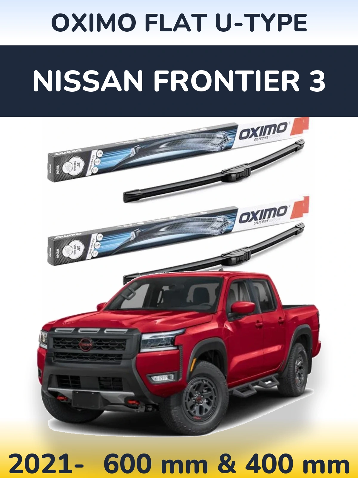 Torkarblad Oximo Flat U-type för Nissan Frontier 3