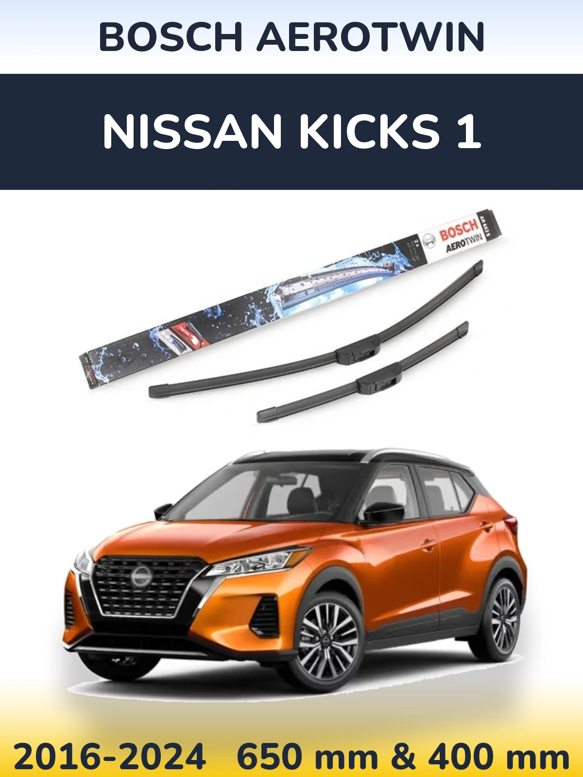 Torkarblad BOSCH AeroTwin för Nissan Kicks 1
