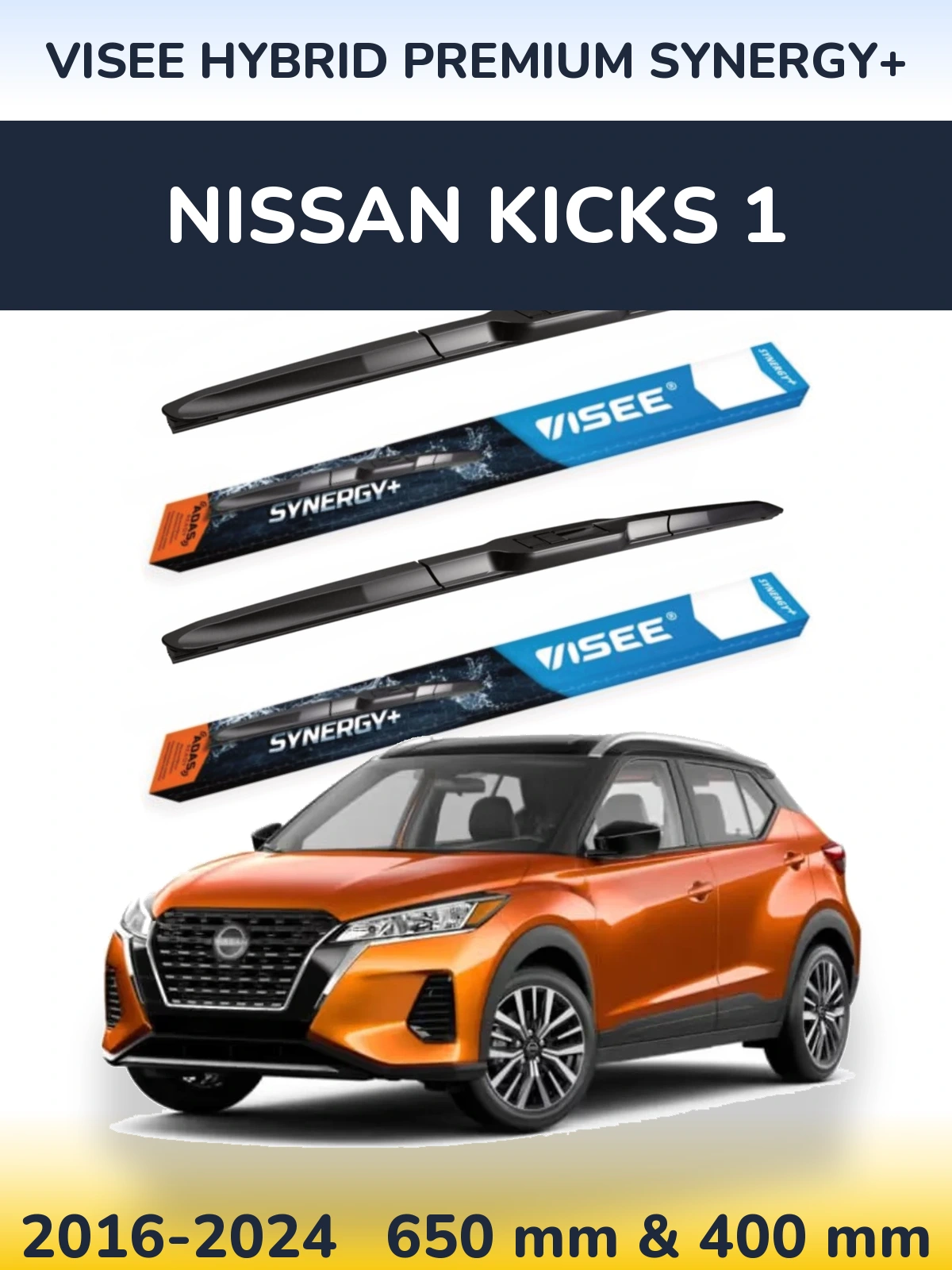 Torkarblad VISEE HYBRID PREMIUM SYNERGY+ för Nissan Kicks 1