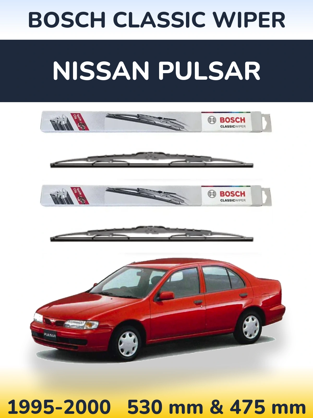 Torkarblad BOSCH Classic Wiper för Nissan Pulsar