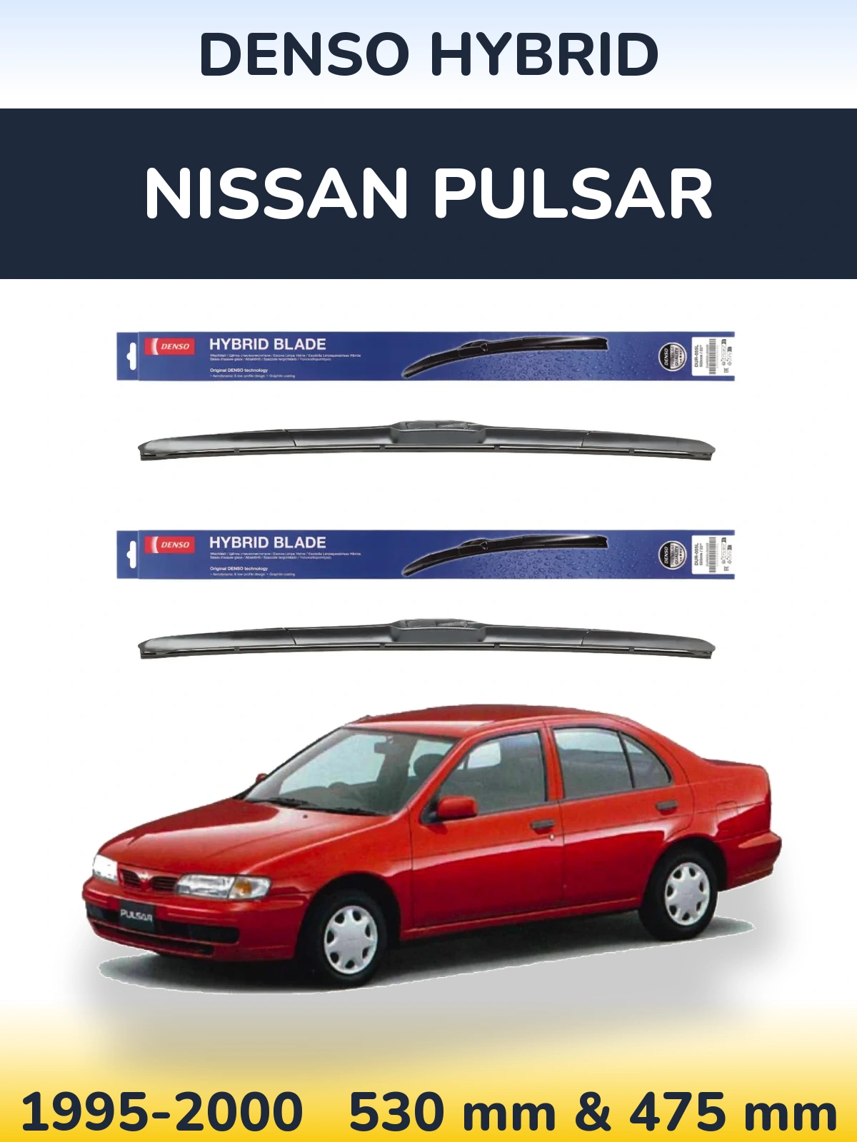 Torkarblad Denso Hybrid för Nissan Pulsar