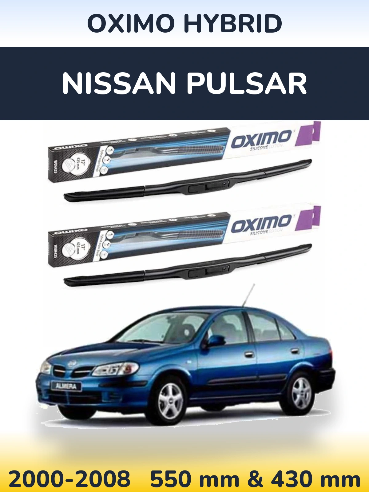Torkarblad Oximo Hybrid för Nissan Pulsar