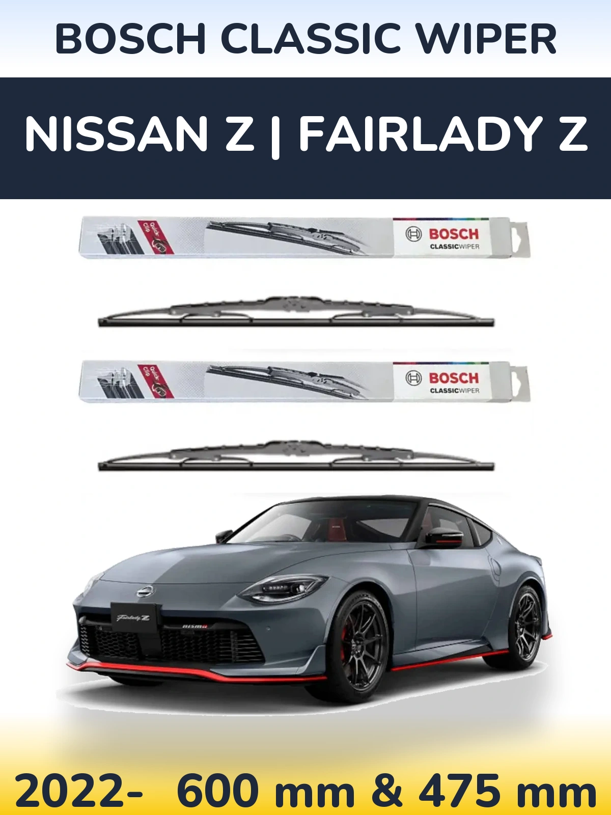 Torkarblad BOSCH Classic Wiper för Nissan Z | Fairlady Z