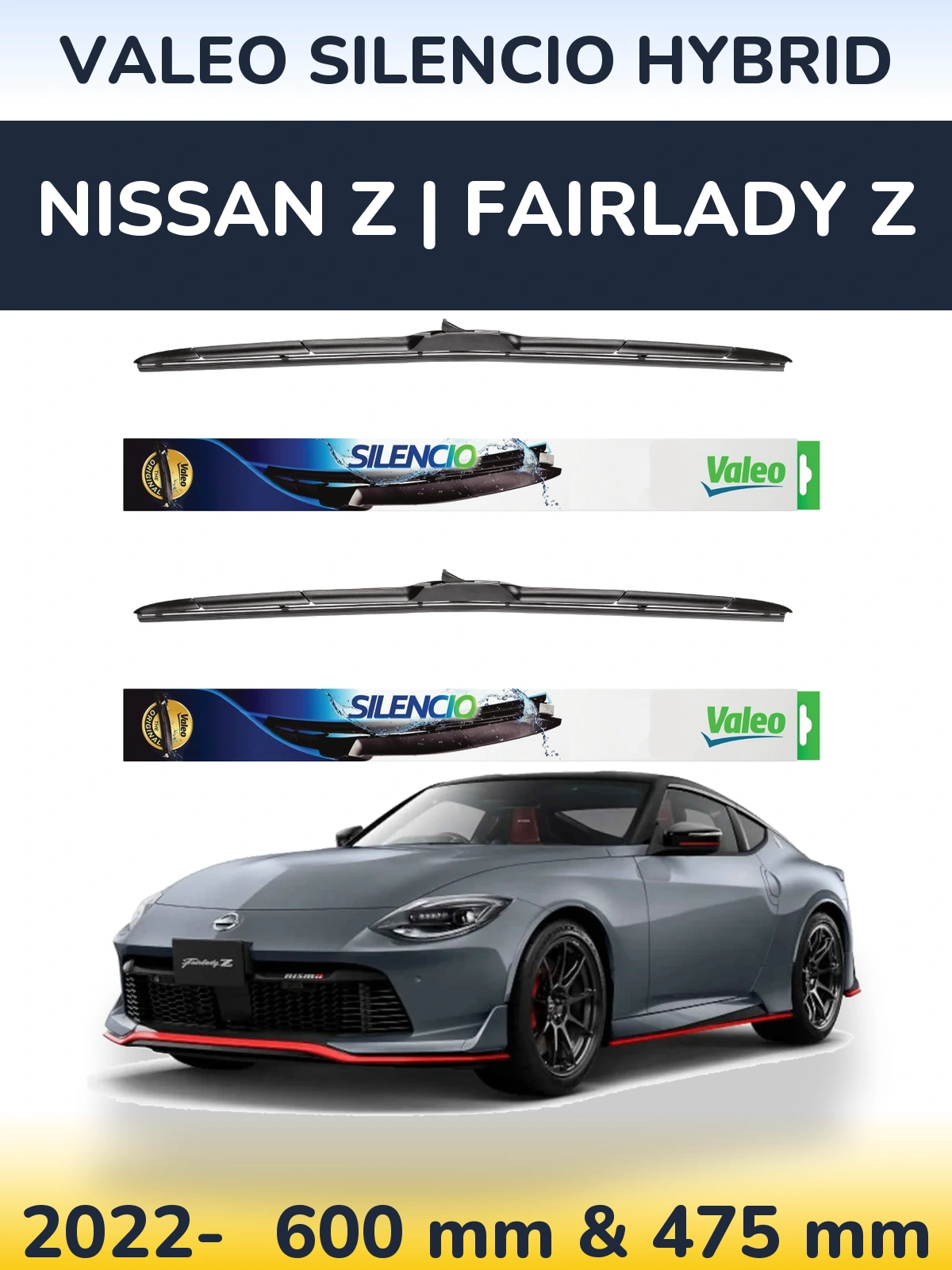 Torkarblad Valeo Silencio Hybrid för Nissan Z | Fairlady Z