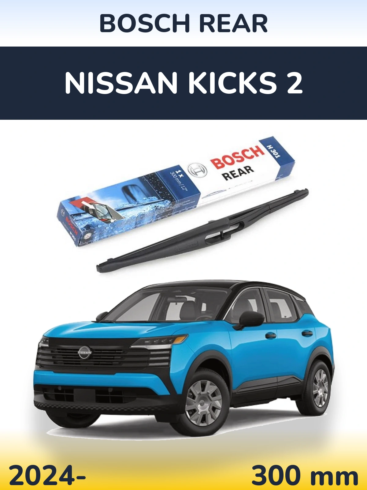 Torkarblad BOSCH Rear för Nissan Kicks 2