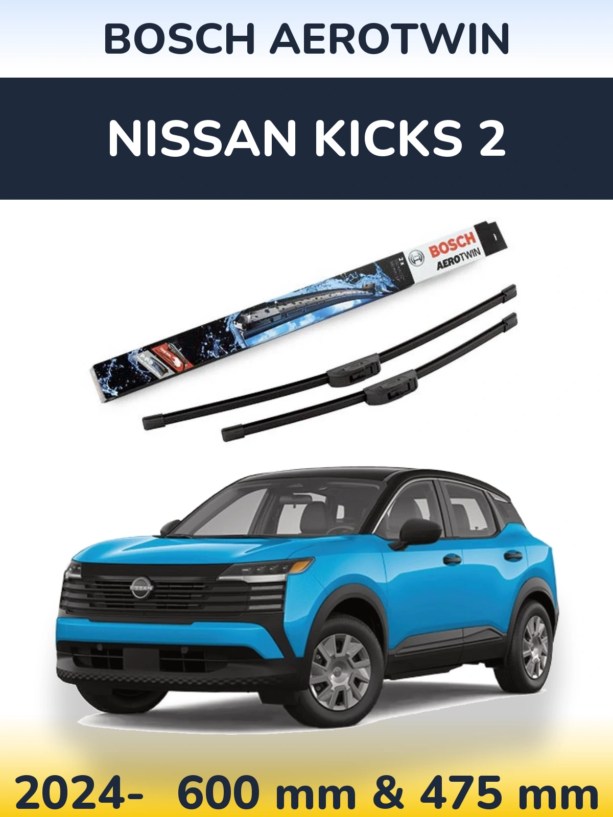 Torkarblad BOSCH AeroTwin för Nissan Kicks 2