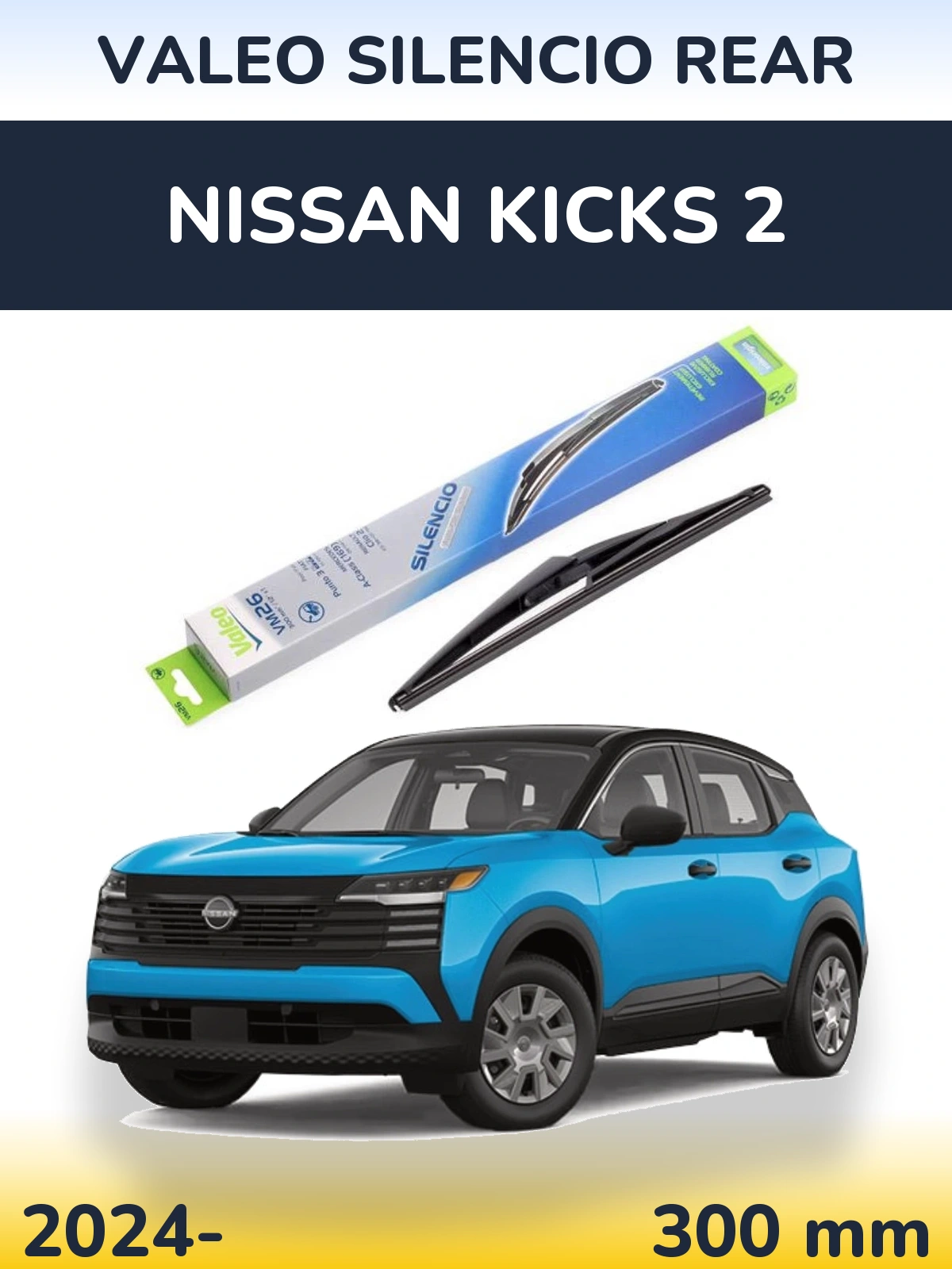 Torkarblad Valeo Silencio Rear för Nissan Kicks 2