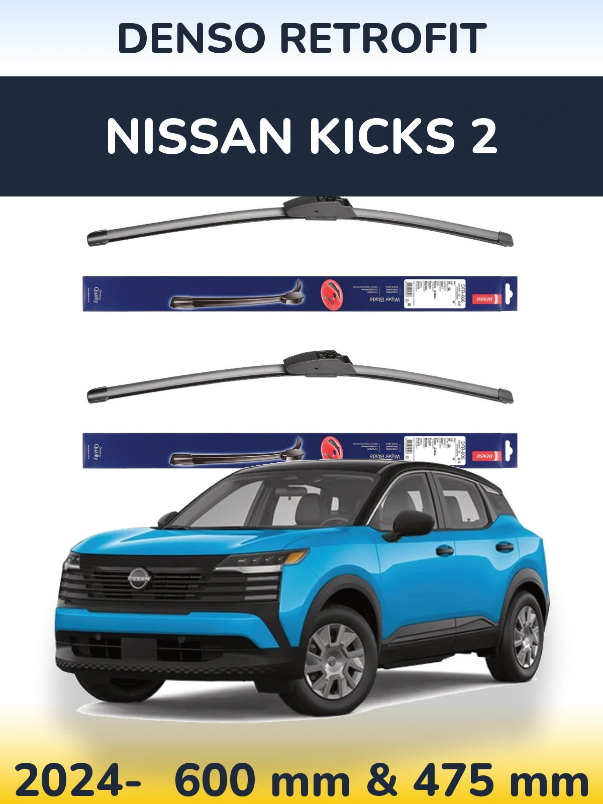 Torkarblad Denso Retrofit för Nissan Kicks 2