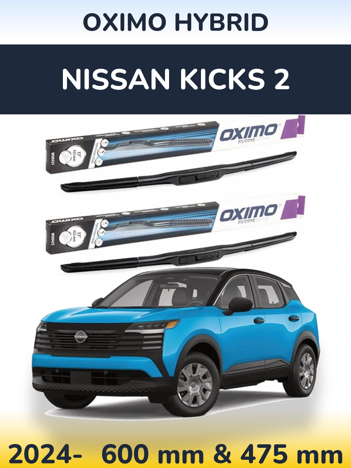 Torkarblad Oximo Hybrid för Nissan Kicks 2