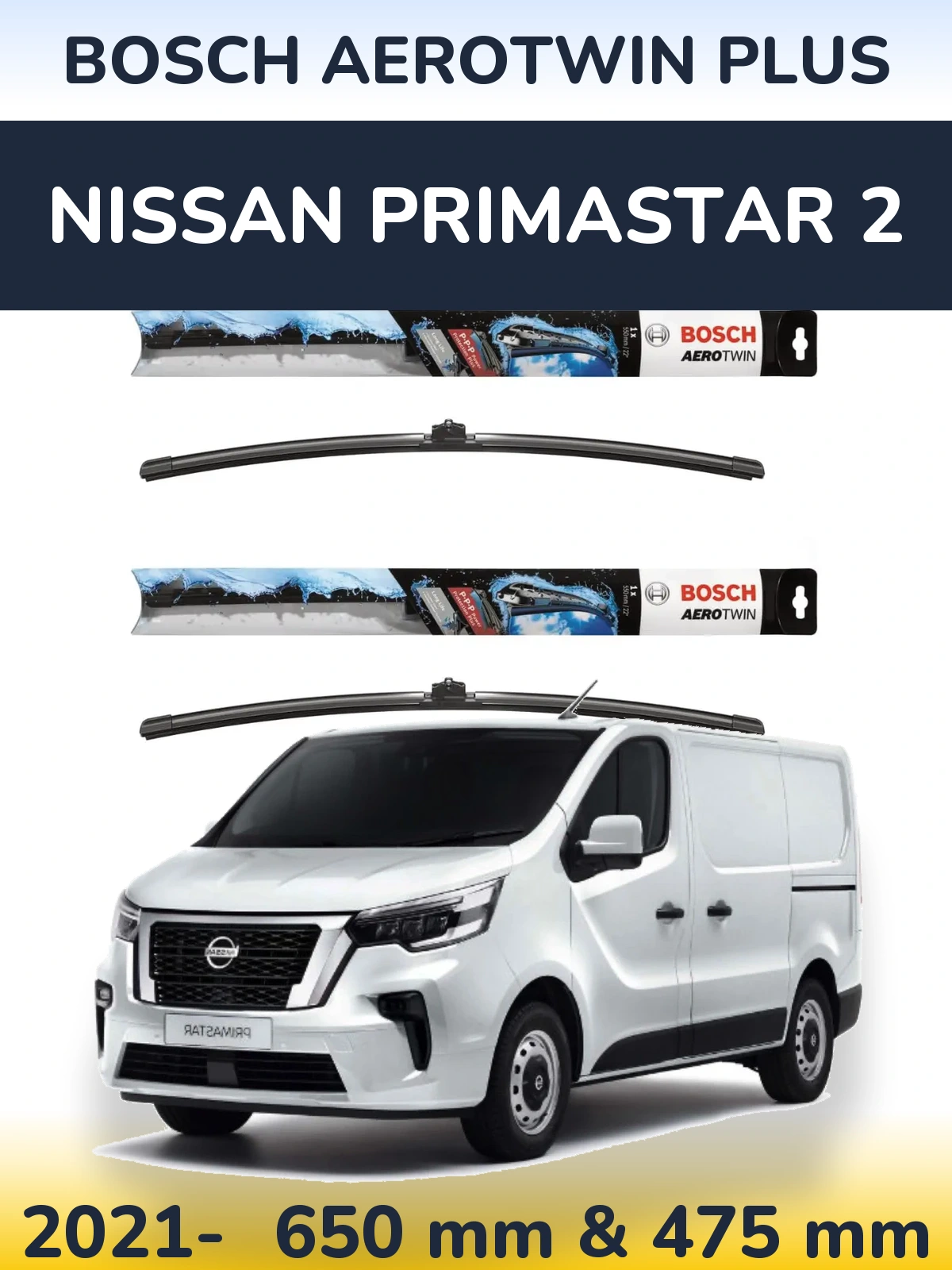 Torkarblad BOSCH AeroTwin Plus för Nissan Primastar 2