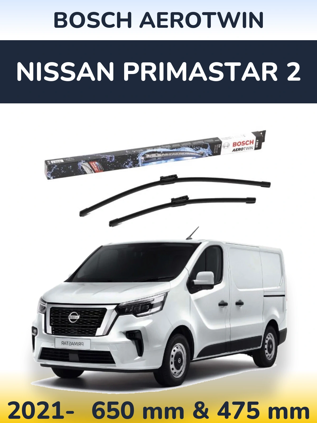 Torkarblad BOSCH AeroTwin för Nissan Primastar 2