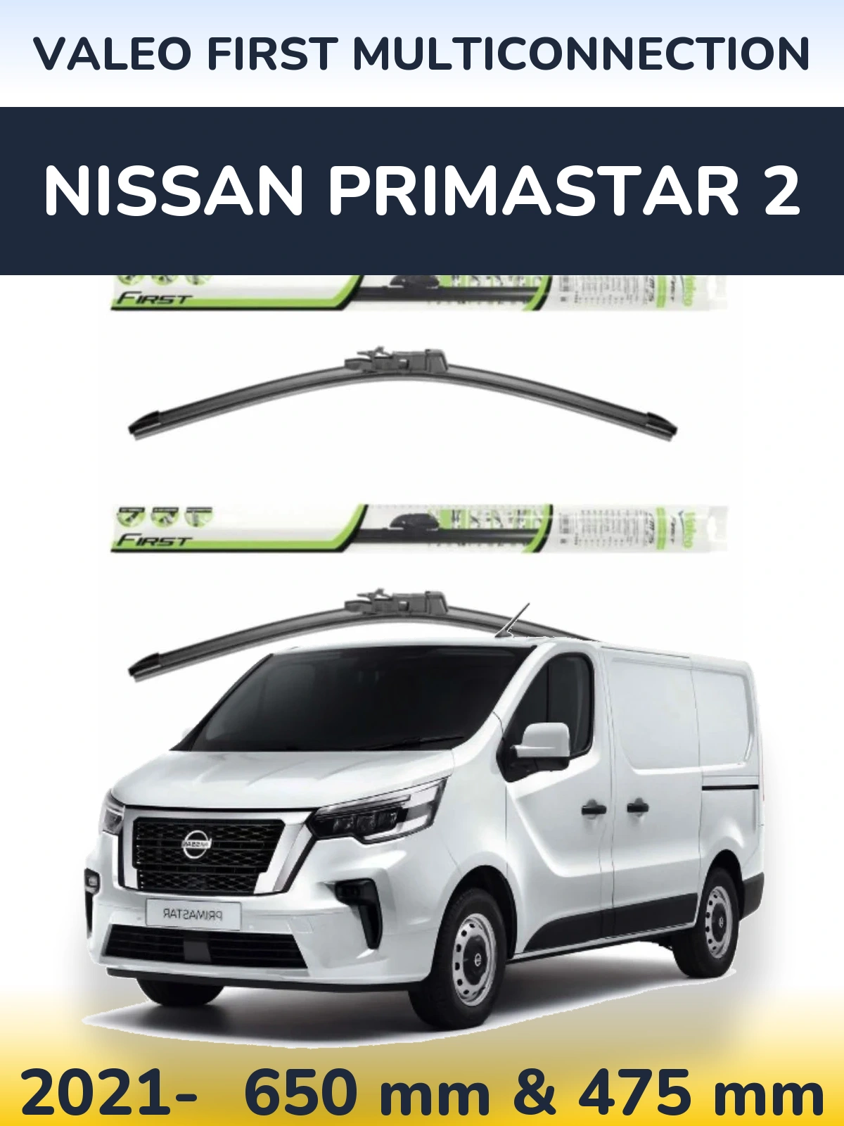 Torkarblad Valeo First MultiConnection för Nissan Primastar 2