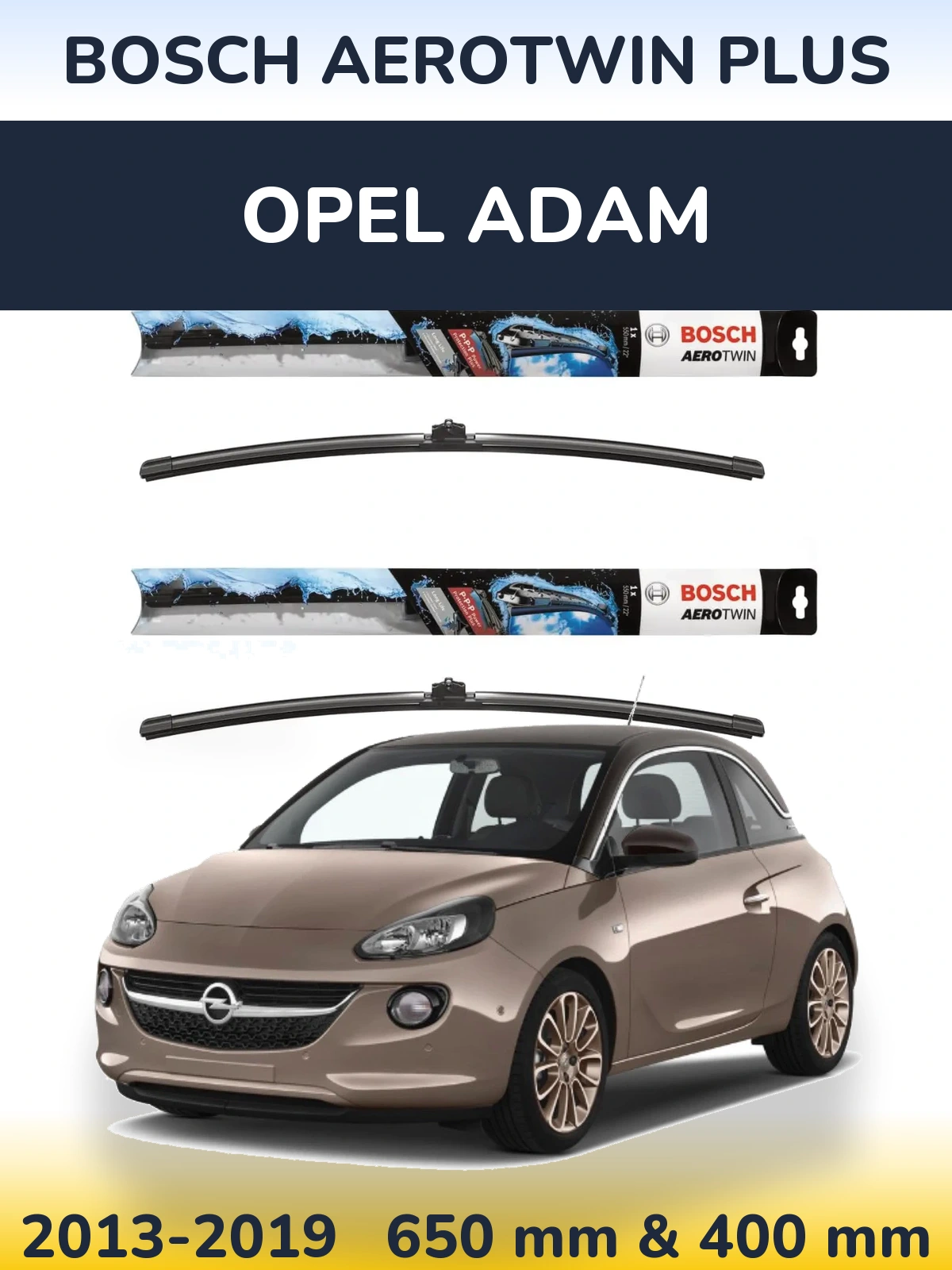 Torkarblad BOSCH AeroTwin Plus för Opel Adam