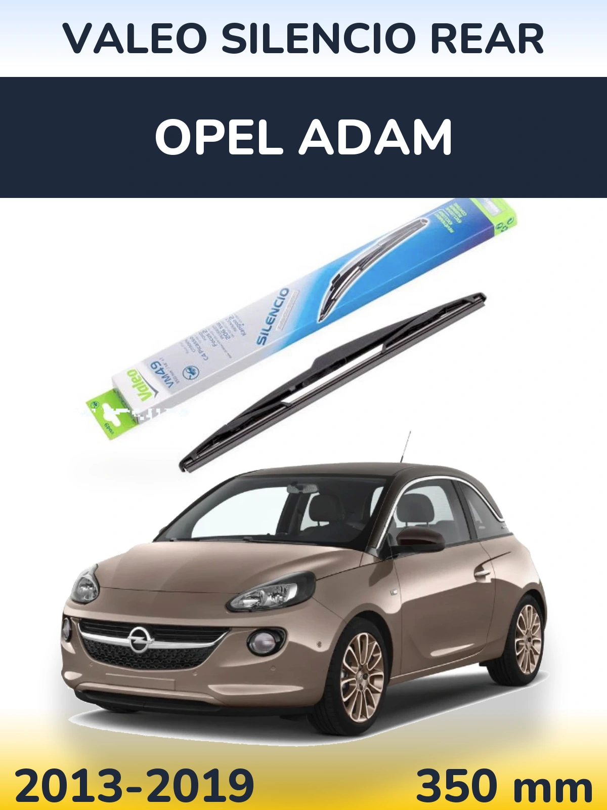 Torkarblad Valeo Silencio Rear för Opel Adam