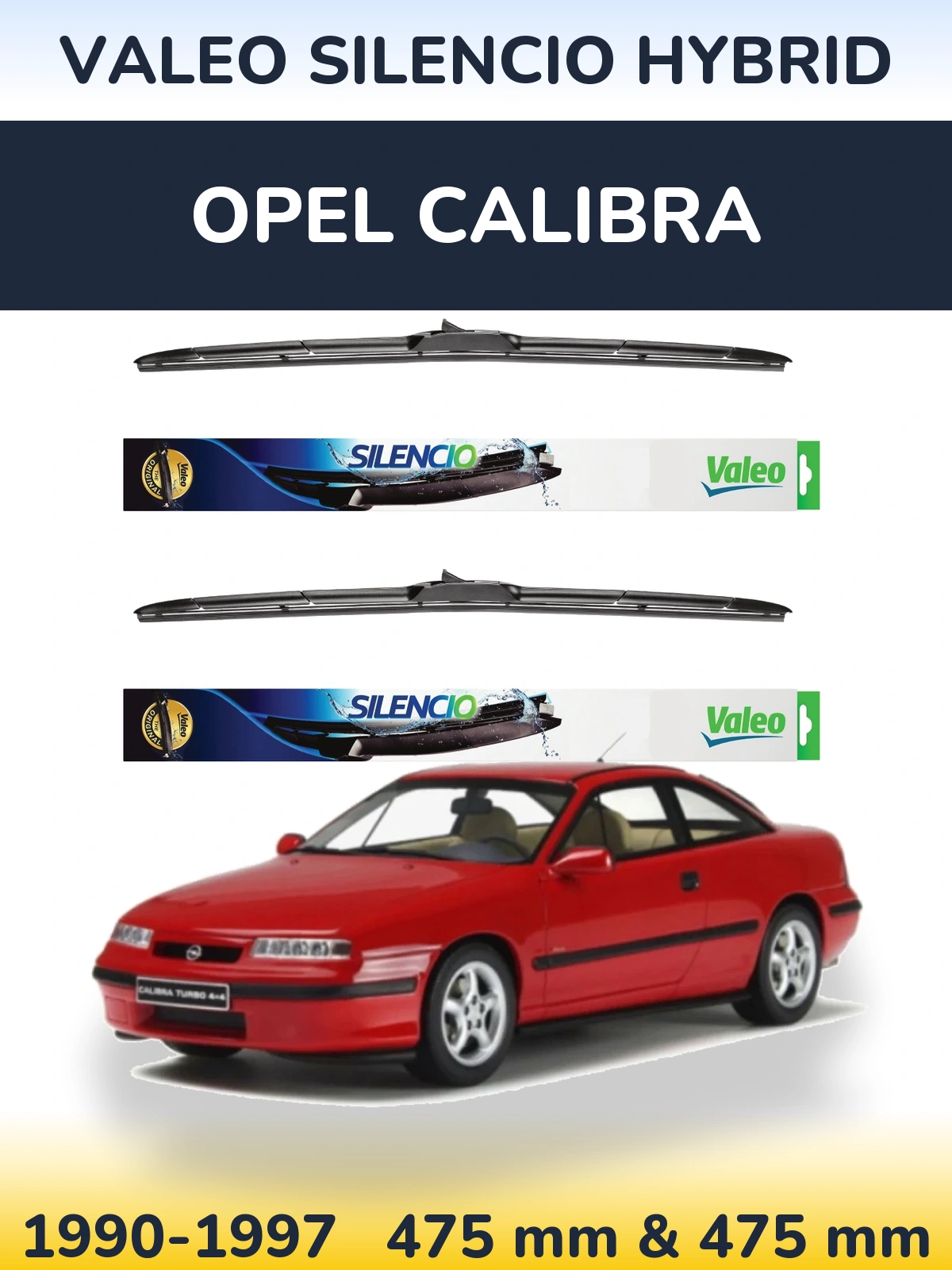 Torkarblad Valeo Silencio Hybrid för Opel Calibra