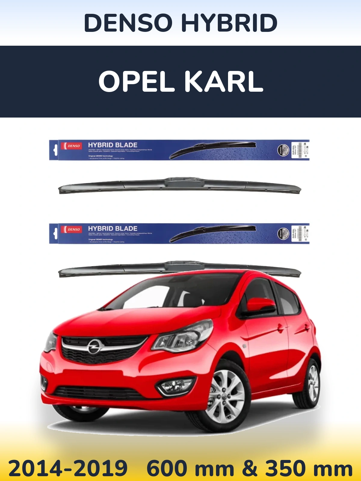 Torkarblad Denso Hybrid för Opel Karl