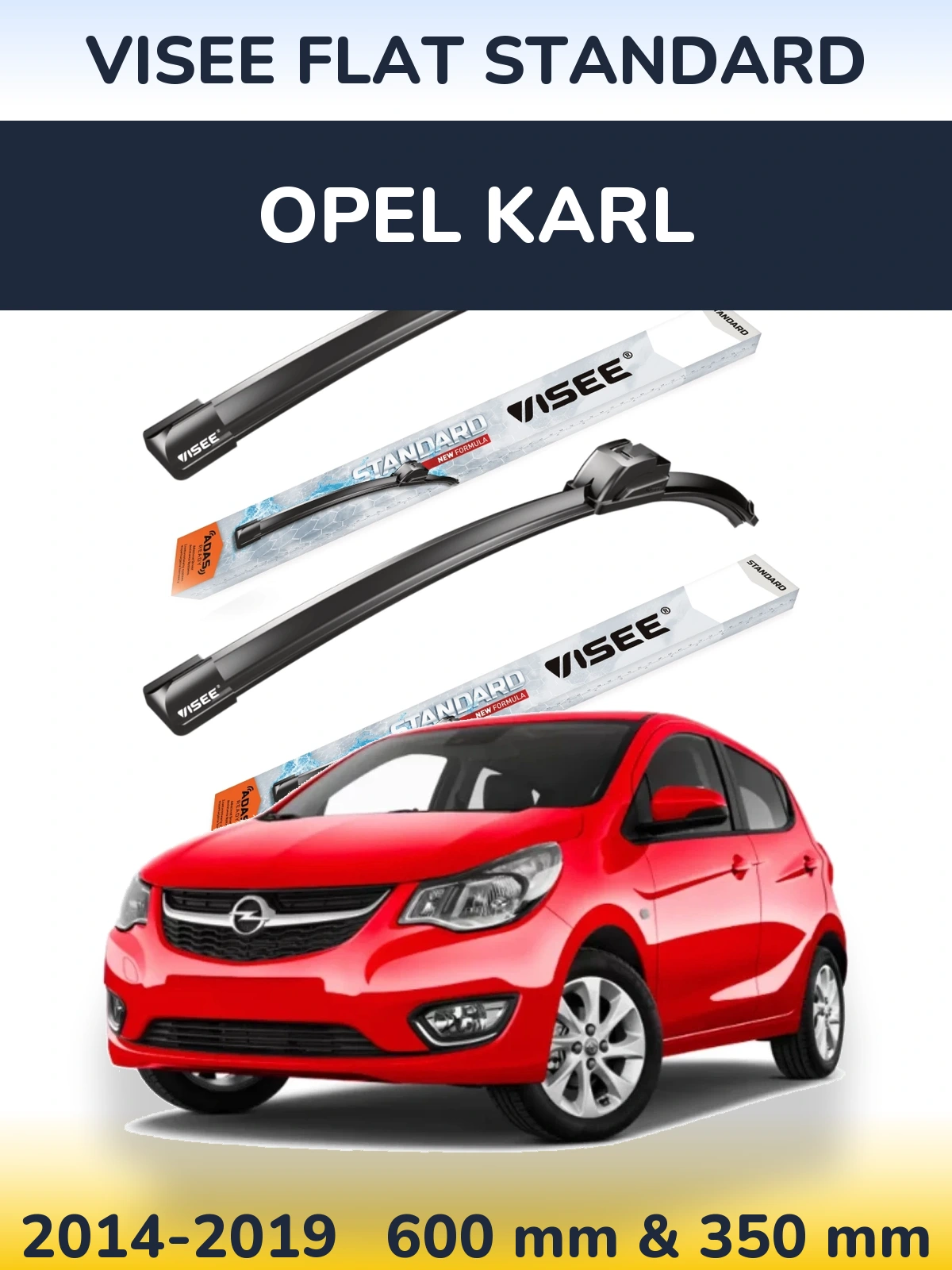 Torkarblad VISEE FLAT STANDARD för Opel Karl