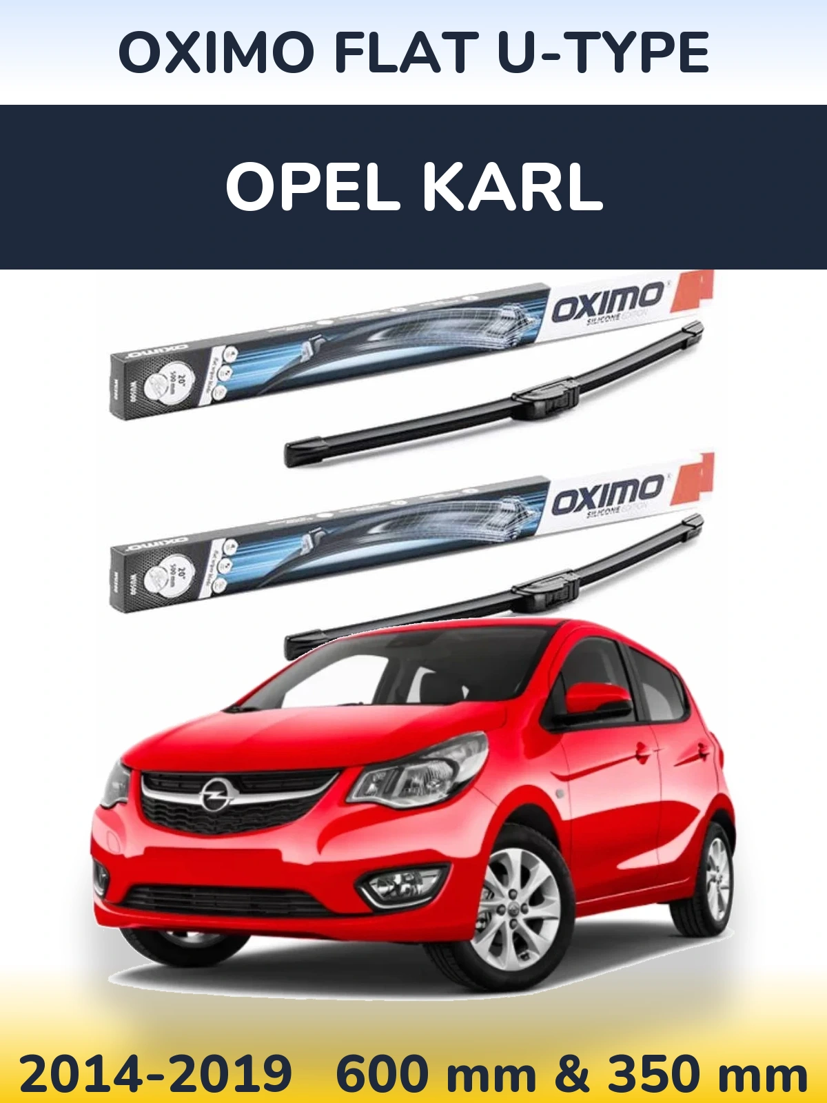 Torkarblad Oximo Flat U-type för Opel Karl
