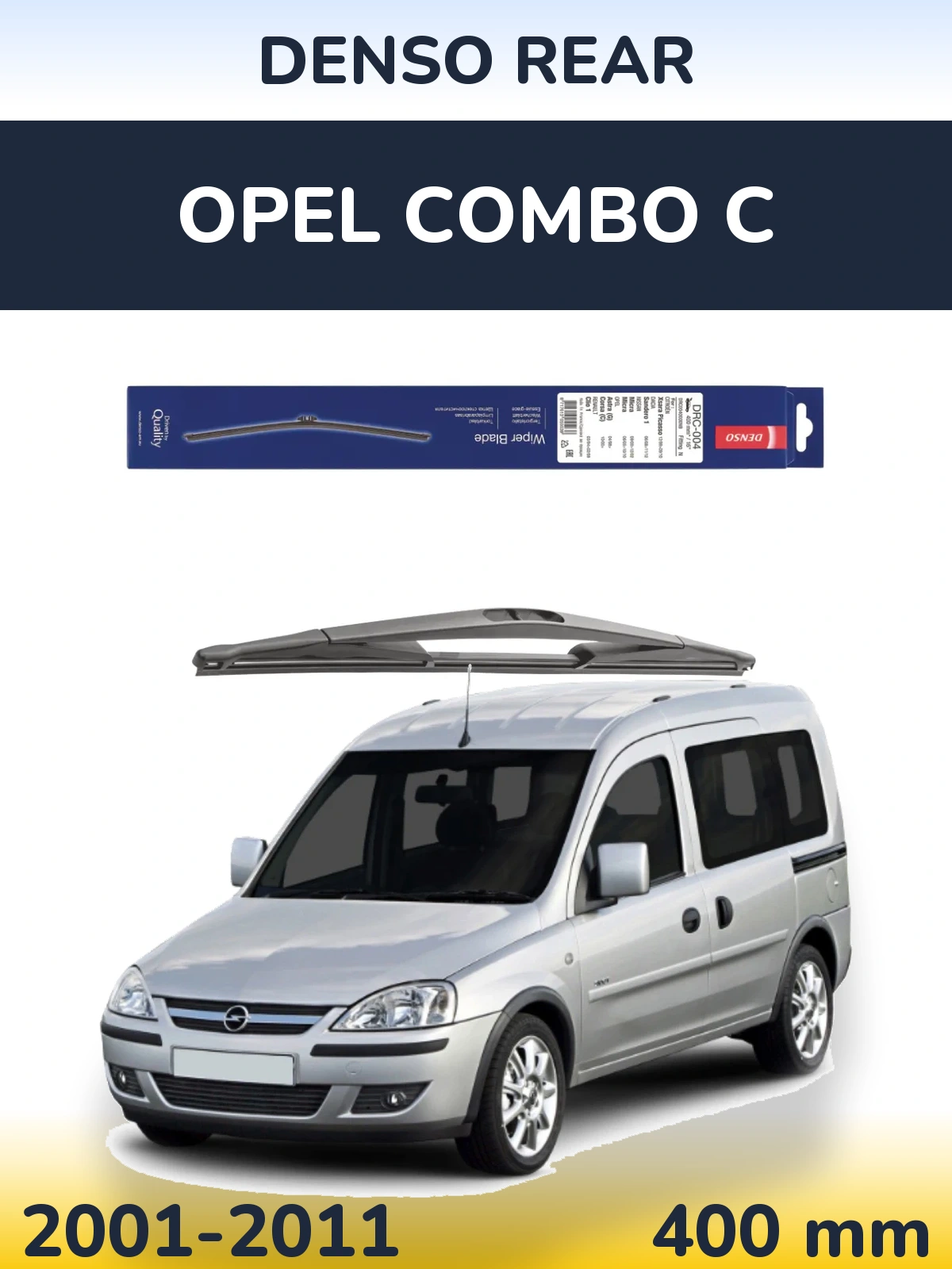 Rear wiper blade Denso Rear 400 mm for Opel Combo C 2001-2011