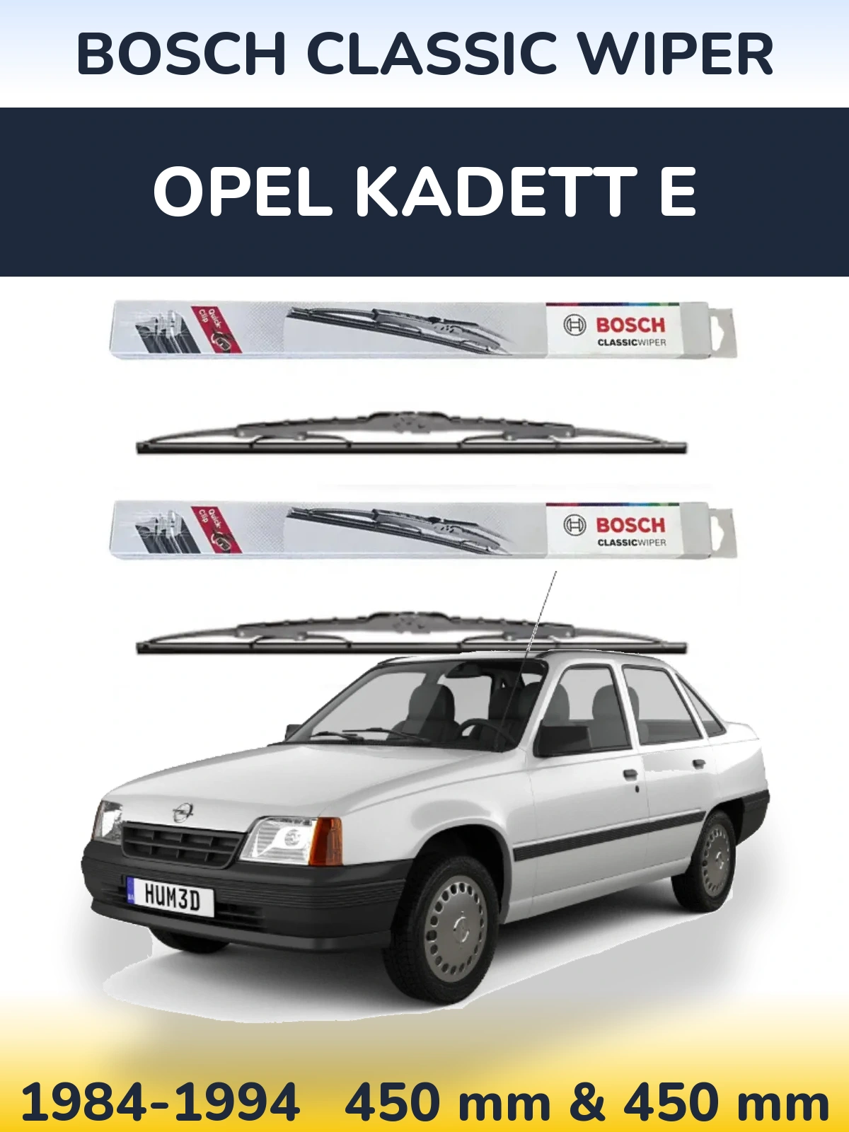 Torkarblad BOSCH Classic Wiper för Opel Kadett E